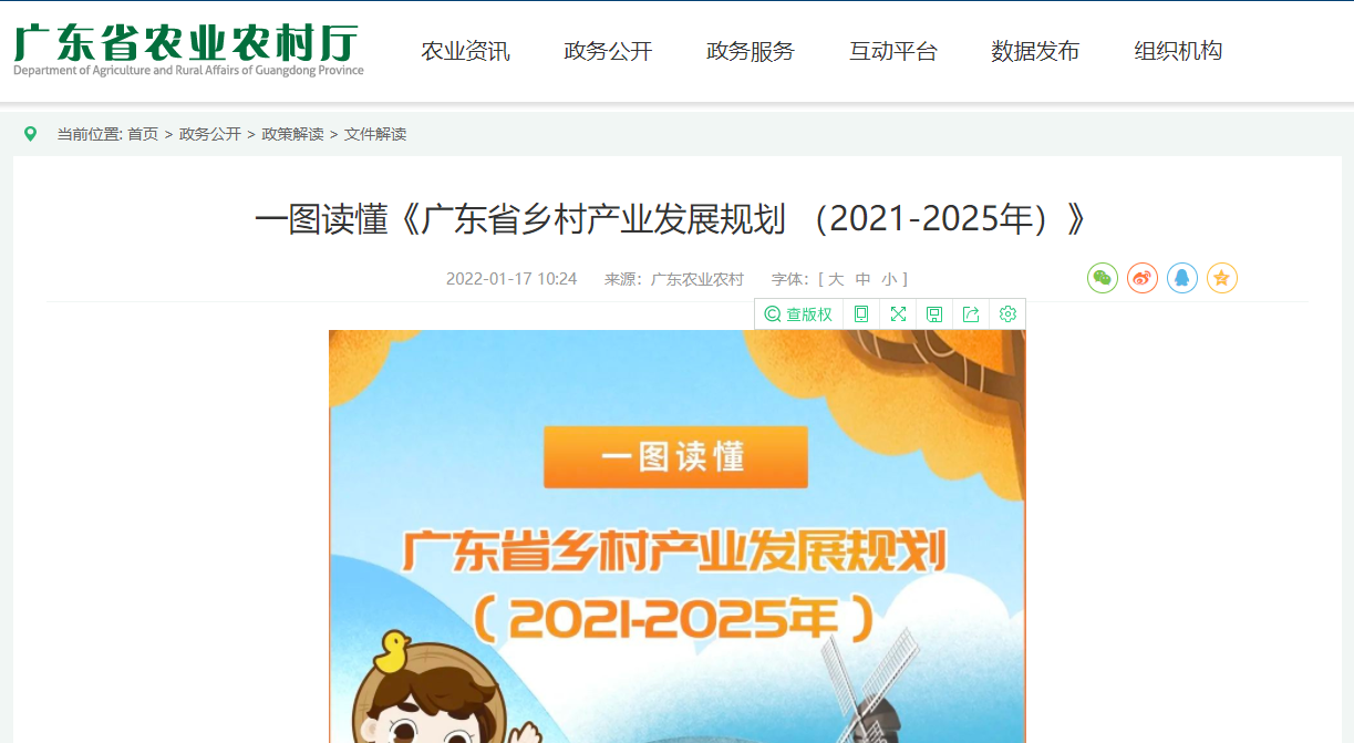 一圖讀懂《廣東省鄉村產業發展規劃 （2021-2025年）》